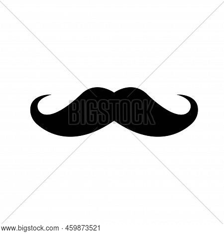 Mustache Symbol Illustration. Isolated Mostache Dad Happy Fathers Day Holiday Icon- Vector