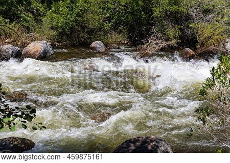 Whitewater Of The Middle Popo Agie River At Sinks Canyon, Lander, Wyoming, Usa