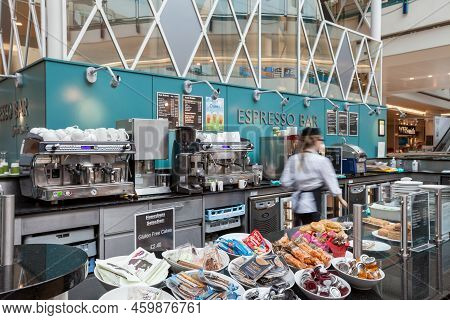 London, England - September 15 2014: John Lewis In Store Espresso Coffee Bar