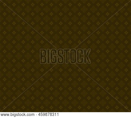 Seamless Modern Thai Style Art Background Pattern. The Flowers Are Square, Large And Small, Brown. V