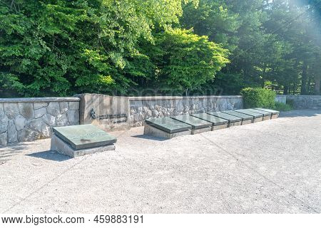 Vysny Komarnik, Slovakia - June 12, 2022: Cemetery Of The Czechoslovak Soldiers At The Dukla Mountai