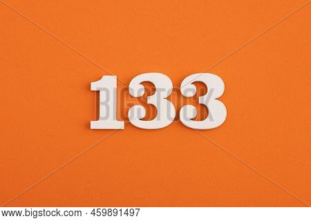 Number 133 - On Orange Foam Rubber Background