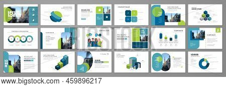 Business Presentation Infographic Elements Template Set. Keynote Presentation Background, Slide Temp