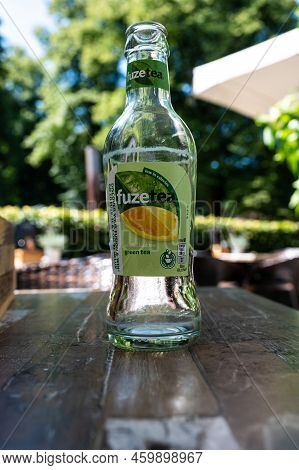 Kootwijk, Gelderland, The Netherlands, 07 12 2022 - A Bottle Of Fuze Tea, A Refreshing Green Tea Sof