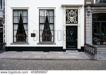 Zaltbommel, Gelderland, The Netherlands - 07 12 2022 - Facade Of A 19th Century Residential House