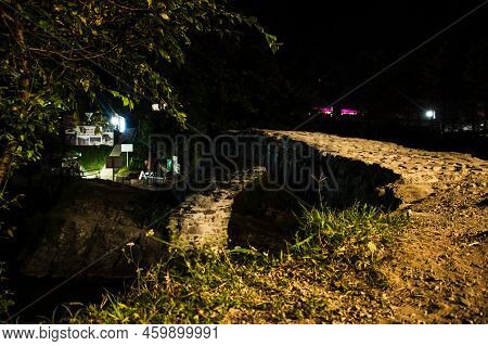 Makhuntseti Arched Bridge Near Makhuntseti Waterfall Located In Adjara In Georgia