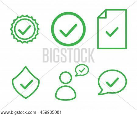 Tick Messages Set. Chat Icon Set. Speak Icon. Dialog, Chat Speech Bubble. Vector Illustration. Stock