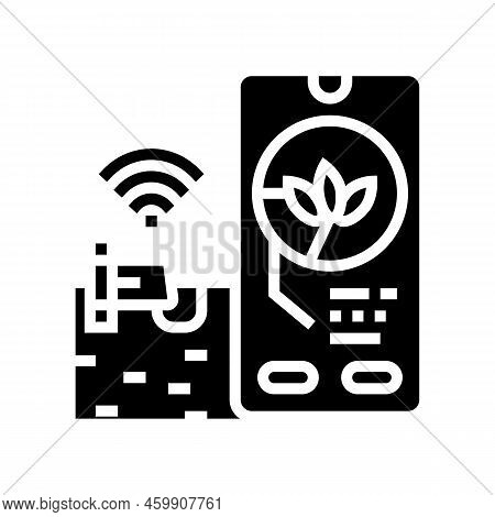 Smart Watering System Glyph Icon Vector. Smart Watering System Sign. Isolated Symbol Illustration