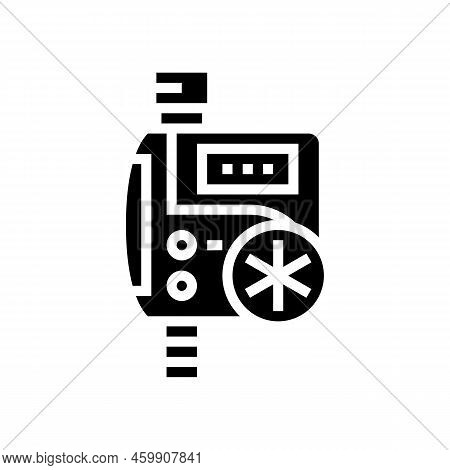 Timer Drip Water Irrigation Glyph Icon Vector. Timer Drip Water Irrigation Sign. Isolated Symbol Ill