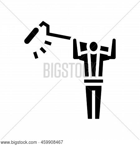 Sound Recoding Video Production Glyph Icon Vector. Sound Recoding Video Production Sign. Isolated Sy