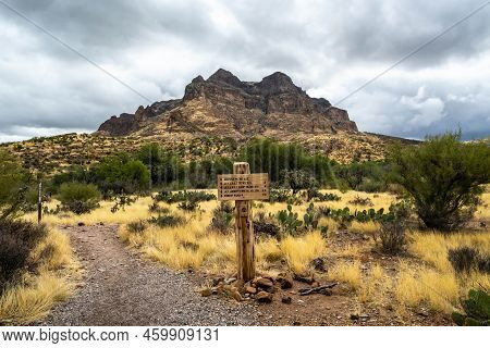 A Description Board For The Trails In Tonto Nf, Arizona