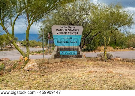 An Entrance Road Going To Tonto Nf, Arizona