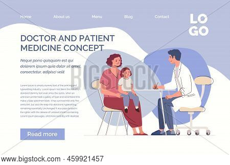 Planned Pediatric Examination Of Baby. Consultation Of Mother's Physician With Child. Healthy Kid At