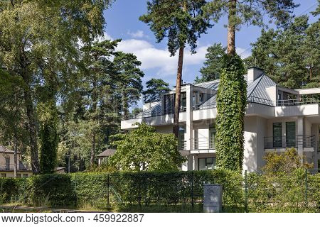 Condominium And Apartment Building With Symmetrical Modern Architecture In The Mezaparks District, Q