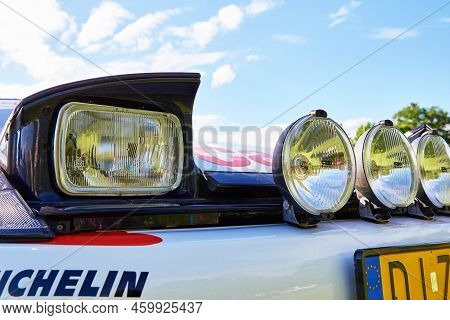 Detail Of Retro Toyota Celica Sport Car For Rally Racing. Katy Wroclawskie, Poland - May 28, 2022