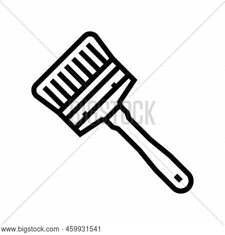 Brush Tool Repair Line Icon Vector. Brush Tool Repair Sign. Isolated Contour Symbol Black Illustrati