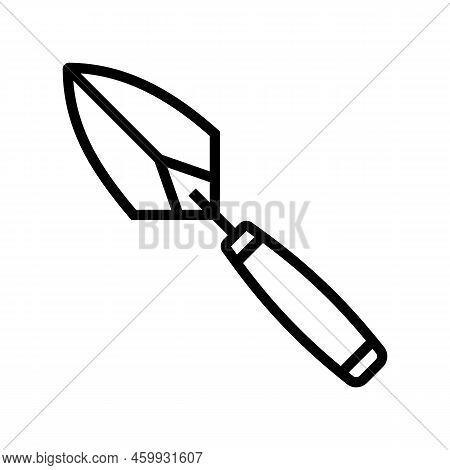 Trowel Tool Repair Line Icon Vector. Trowel Tool Repair Sign. Isolated Contour Symbol Black Illustra