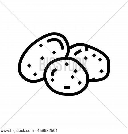 Chip Potato Vegetable Line Icon Vector. Chip Potato Vegetable Sign. Isolated Contour Symbol Black Il