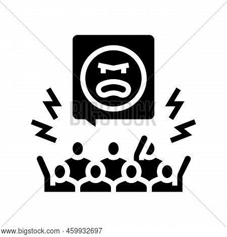Agression People Glyph Icon Vector. Agression People Sign. Isolated Symbol Illustration