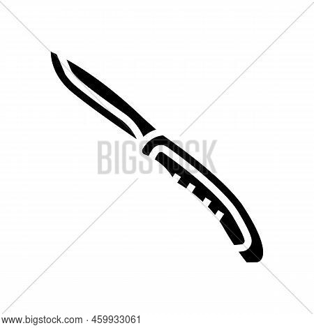 Knife Tool Repair Glyph Icon Vector. Knife Tool Repair Sign. Isolated Symbol Illustration
