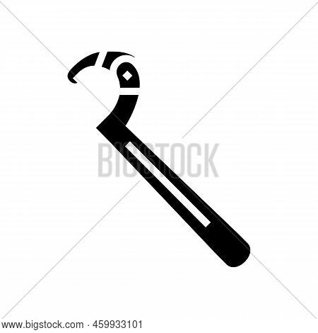 Spanner Tool Repair Glyph Icon Vector. Spanner Tool Repair Sign. Isolated Symbol Illustration