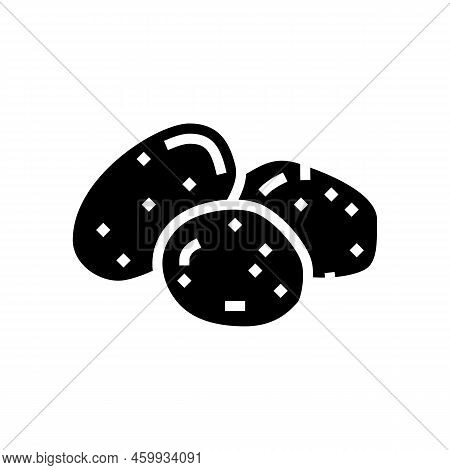 Chip Potato Vegetable Glyph Icon Vector. Chip Potato Vegetable Sign. Isolated Symbol Illustration