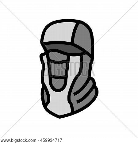 Balaclava Hat Cap Color Icon Vector. Balaclava Hat Cap Sign. Isolated Symbol Illustration