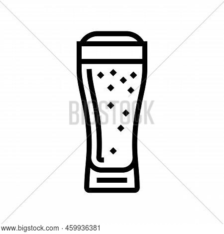 India Pale Ale Beer Glass Line Icon Vector. India Pale Ale Beer Glass Sign. Isolated Contour Symbol 