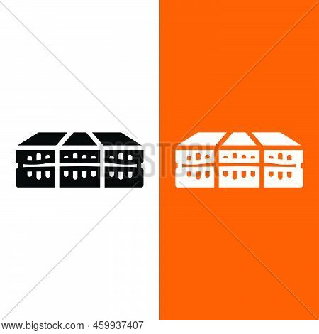 Martabak Vector Icon In Glyph Style. Martabak Is Made With Thin Stretched Wheat Dough Which Is Gathe