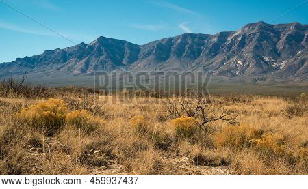New Mexico Desert Landscape, Gypsum Crystals Around A Dried Lucero Lake