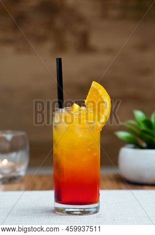 Sexy On The Bitch Cocktail With Orange Slice