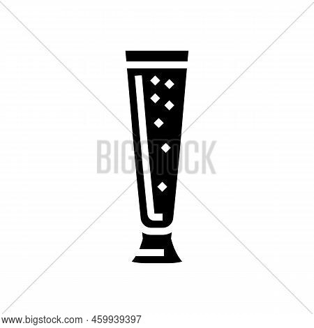 Pilsner Beer Glass Glyph Icon Vector. Pilsner Beer Glass Sign. Isolated Symbol Illustration