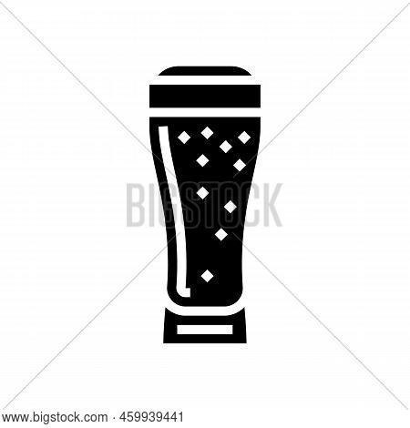 India Pale Ale Beer Glass Glyph Icon Vector. India Pale Ale Beer Glass Sign. Isolated Symbol Illustr