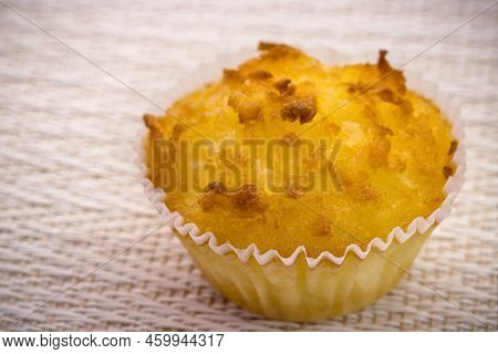 Queijadinha Or Queijada, Homemade Sweet Baked From Bakery And Traditional Confectionery From Brazil 