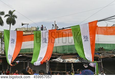 Kolkata,west Bengal,india - 21st July 2022 : All India Trinamool Congress Party, Aitc Or Tmc, At Eku