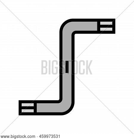 Hex Key Assembly Furniture Color Icon Vector. Hex Key Assembly Furniture Sign. Isolated Symbol Illus