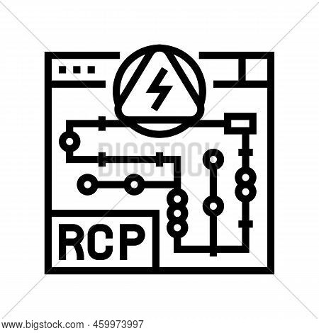 Rcp Electrical Plans Interior Design Line Icon Vector. Rcp Electrical Plans Interior Design Sign. Is