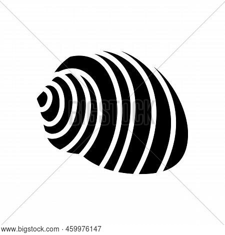 Tonna Sea Shell Beach Glyph Icon Vector. Tonna Sea Shell Beach Sign. Isolated Symbol Illustration