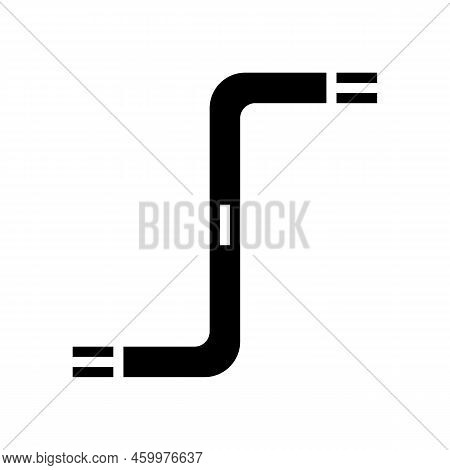 Hex Key Assembly Furniture Glyph Icon Vector. Hex Key Assembly Furniture Sign. Isolated Symbol Illus