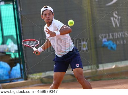 Kyiv, Ukraine - September 7, 2021: Sebastian Baez Of Argentina In Action During Atp Challenger Kyiv 