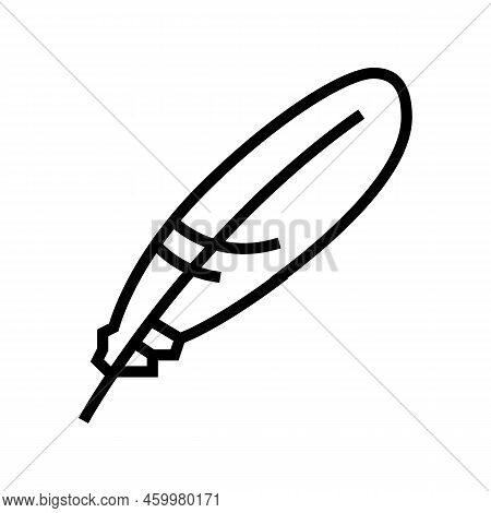 Feather Soft Fluffy Line Icon Vector. Feather Soft Fluffy Sign. Isolated Contour Symbol Black Illust