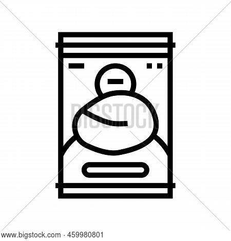 Pulp Mango Fruit Line Icon Vector. Pulp Mango Fruit Sign. Isolated Contour Symbol Black Illustration
