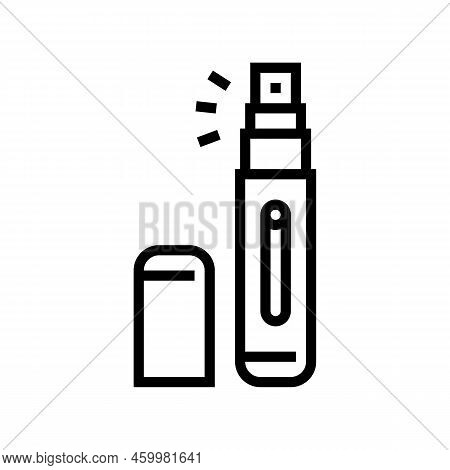 Atomizer Perfume Line Icon Vector. Atomizer Perfume Sign. Isolated Contour Symbol Black Illustration