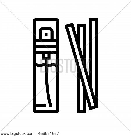 Tester Perfume Cosmetic Line Icon Vector. Tester Perfume Cosmetic Sign. Isolated Contour Symbol Blac