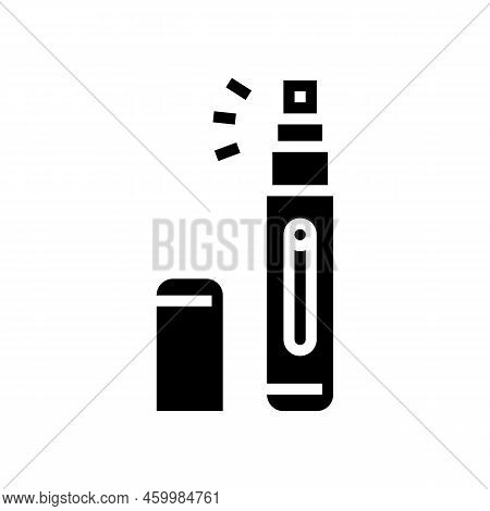 Atomizer Perfume Glyph Icon Vector. Atomizer Perfume Sign. Isolated Symbol Illustration