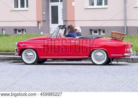 Prostejov Czech Rep May 20th 2018. Skoda Felicia Cabrio Convertable Roadster Model During Historical