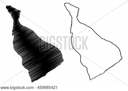 Cava Island (united Kingdom Of Great Britain And Northern Ireland, Scotland, Orkney) Map Vector Illu