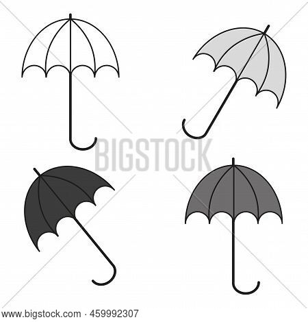 Umbrella Icons. Security Protection Concept. Vector Illustration. Stock Image.