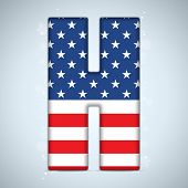 Usa Independence Day Alphabet Letters