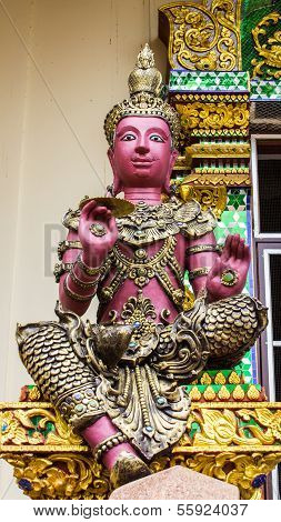 Thai Angels With Cycle Weapons In Temple
